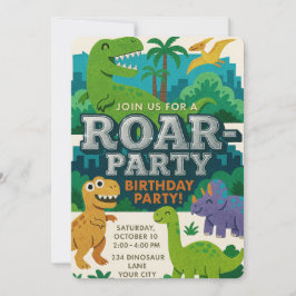 Convite Jovem Dinossauro da Textura Sensível