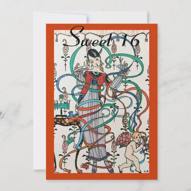 CONVITE JOVEM GAROTA, FRIELHAS COORDENADAS DOCE DE 16 PART (Frente)