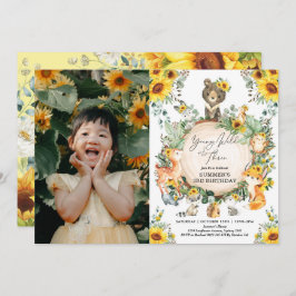 Convite Jovem Selvagem e Três Florestas de Girassol Aniver