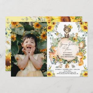 Convite Jovem Selvagem e Três Florestas de Girassol Aniver