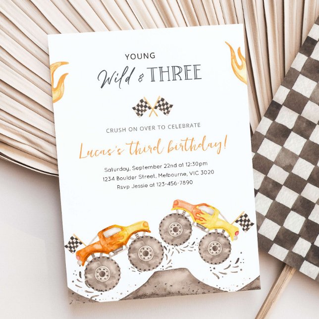Convite Jovem, Selvagem e Três Monstros Laranja Caminhão 3 (Criador carregado)