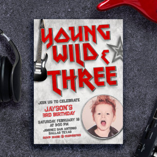 Convite Jovem Selvagem e Três Rochas com Foto