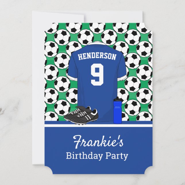 Convite Jovens jovens jogadores de futebol BLW (Frente)