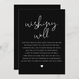 Convite JOVI Modern Black Edgy Wishing Good Sign