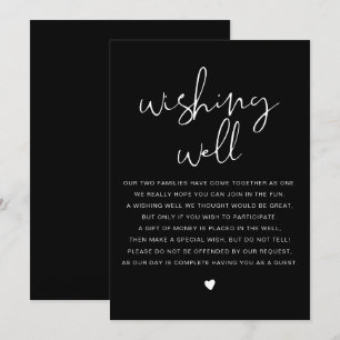 Convite JOVI Modern Black Edgy Wishing Good Sign