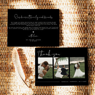 Convite JOVI Moderno Ousado Preto Fotografia Casamento Agr