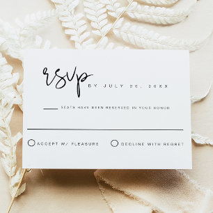 Convite JOVI- Resposta de Casamento Minimalista Moderna Pr