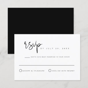 Convite JOVI- Resposta de Casamento Minimalista Moderna Pr