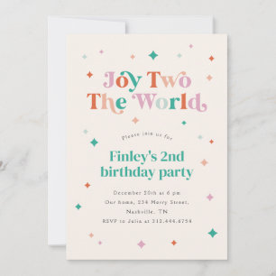 Convite Joy 2, o Partido do segundo aniversário Mundial