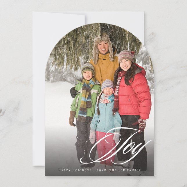 Convite Joy Elegant Modern Minimalist Arc (Frente)