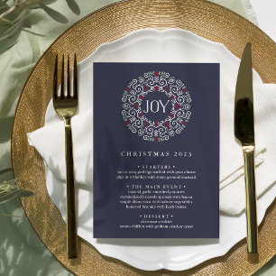 Convite Joy   Menu Janto de Natal Personalizado