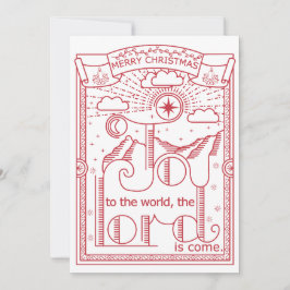 Convite Joy To The World Christmas Festive Advent