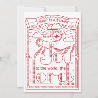 Convite Joy To The World Christmas Festive Advent