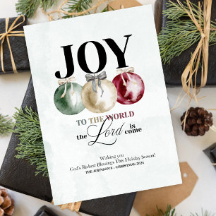 Convite Joy To The World Holiday Card