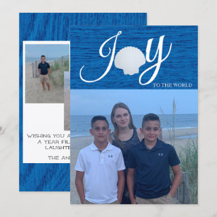 Convite Joy To The World Photo Collage Christmas Card