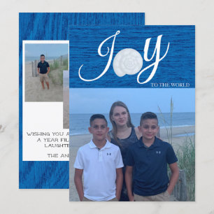 Convite Joy To The World Photo Collage Christmas Card