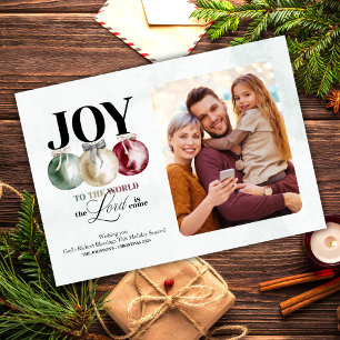 Convite Joy To The World Photo Holiday Card
