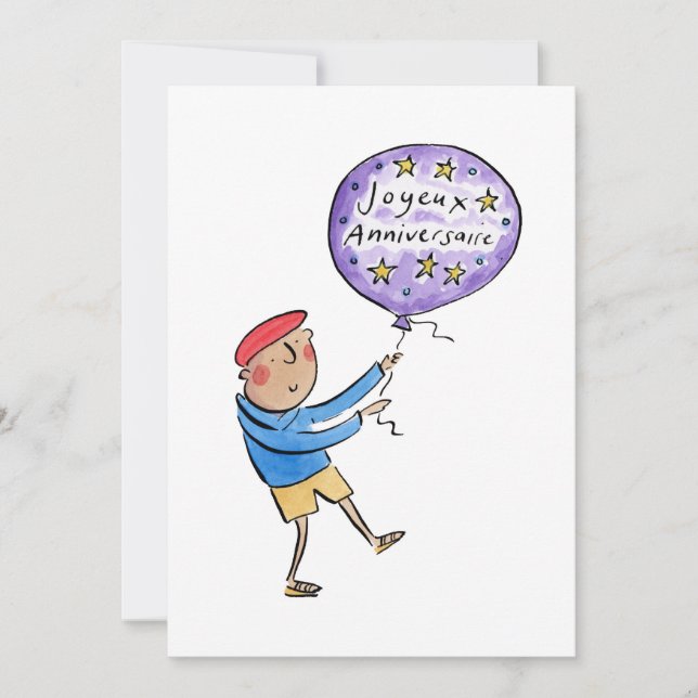 Convite Joyeux Anniversaire (Frente)