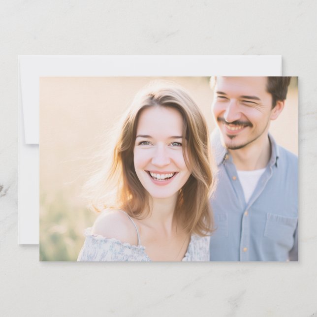 Convite Joyful Beige Natural Photo (Frente)