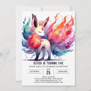 Convite Joyful Fox Birthday