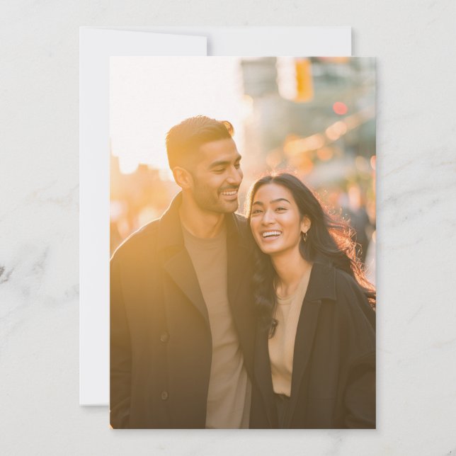 Convite Joyful Golden Intimate Photo (Frente)