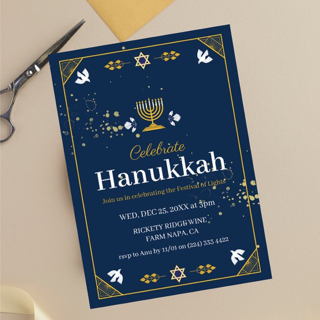 Convite Joyous Hanukkah Celebração!" (Criador carregado)