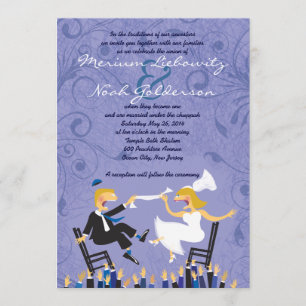 Convite judaico engraçado do casamento da dança