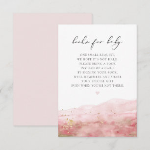 Convite JULIEN Blush Dusty Rosa Dourados Livros para Cart