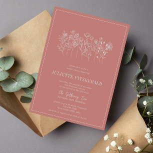 Convite Juliette Floral   Cores Curadas   Chá de panela