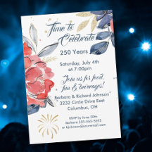 July 4th 250 Years USA Celebrate Party Invitation