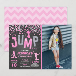 Convite Jump Birthday Invest Jump Trampoline Party