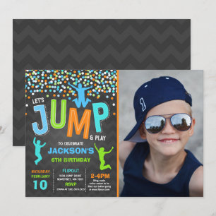 Convite Jump Birthday Invest Jump Trampoline Party