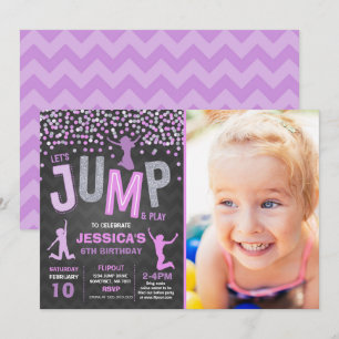 Convite Jump Birthday Invest Jump Trampoline Party