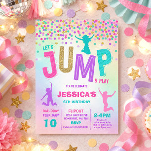 Convite Jump Birthday Invest Jump Trampoline Party