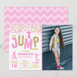 Convite Jump Birthday Invest Jump Trampoline Party