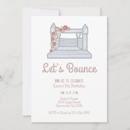 Convite Jump Bunt House Girls Birthday