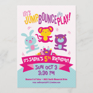 Convite Jump Bunt Play Inflatables Birthday
