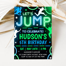 Convite Jump Party Invitation Trampoline Birthday