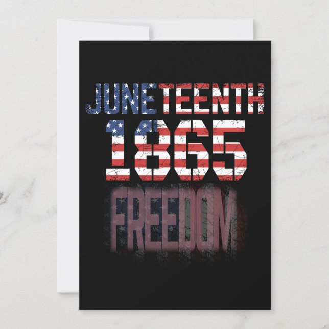 Convite Juneteenth 1865 liberdade (Frente)