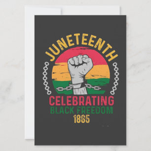 Convite Juneteenth Celebrando a Liberdade Negra 1865