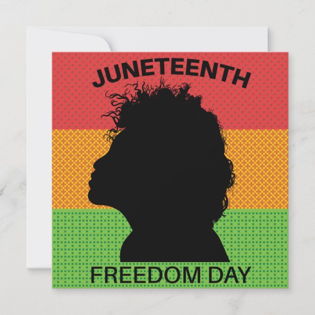 Convite Juneteenth Freedom Day, Flag Pattern (Frente)