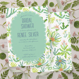 Convite Jungle Garden Watercolor Custom BRIDAL SHOWER