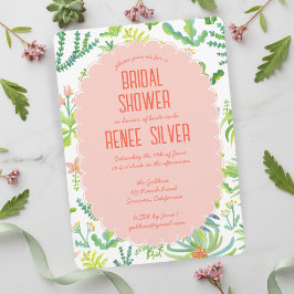 Convite Jungle Garden Watercolor Custom BRIDAL SHOWER