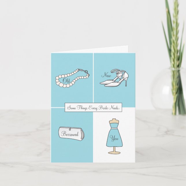 Convite Junior Bridesmaid Will You Be Card - Blue (Frente)