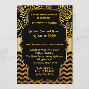 Convite Júnior superior do baile de formatura, estilo de