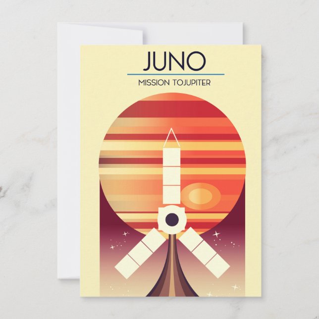 Convite Juno - Missão a Júpiter Arte Espacial (Verso)