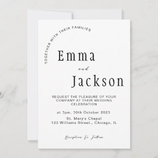 Convite "Junte-se a nós como dizemos "Eu faço": Simples e 