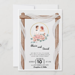 Convite Junte-se a nós para a comemoração do casam
