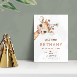 Convite Junte-se a nós para a festa segundo aniversário Gi