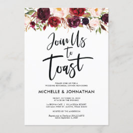 Convite Junte-se a nós para brindar, Janto de ensaio de ca